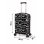 Mala de cabine Benzi Bz5849n-50, expansível em ABS, tamanho de cabine de 55 cm, 4 rodas duplas, fechadura de combinação de 3 dígitos, preta.
