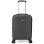 Mala de cabine expansível Benzi Bz5823n-50, ABS, tamanho de cabine de 55 cm, 4 rodas duplas, fechadura de combinação de 3 dígitos, preta