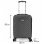 Mala de cabine expansível Benzi Bz5823n-50, ABS, tamanho de cabine de 55 cm, 4 rodas duplas, fechadura de combinação de 3 dígitos, preta