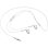 Auriculares Samsung EHS64 com fio jack 3,5 mm chamadas música controlo volume brancos