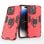 Funda para móvil Max Power Digital Anillo Giratorio Antigolpes Silicona Roja para iPhone 15 Pro Max