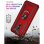Funda para móvil Max Power Digital Anillo Giratorio Silicona y Policarbonato Roja Antideslizante para Xiaomi Redmi 9