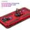 Funda para móvil Max Power Digital Anillo Giratorio Silicona y Policarbonato Roja Antideslizante para Xiaomi Redmi 9
