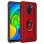 Funda para móvil Max Power Digital Anillo Giratorio Silicona Policarbonato Roja Antideslizante para Xiaomi Redmi Note 9