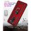 Funda para móvil Max Power Digital Anillo Giratorio Silicona Policarbonato Roja Antideslizante para Xiaomi Redmi Note 9