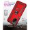 Funda para móvil Max Power Digital Anillo Giratorio Silicona Policarbonato Roja Antideslizante para Xiaomi Redmi Note 10S y Note 10