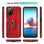 Funda para móvil Max Power Digital Anillo Giratorio Silicona Policarbonato Roja Antideslizante para Xiaomi Redmi Note 10S y Note 10