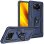Funda para móvil Max Power Digital Anillo Giratorio Silicona Policarbonato Negra Antideslizante para Xiaomi Poco X3 NFC y X3 Pro