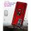 Funda para móvil Max Power Digital Anillo Giratorio Silicona Policarbonato Roja Antideslizante para Xiaomi Mi 12 Lite
