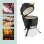 Barbacoa Kamado Relaxdays 4052025866976 cerámica 26 cm termómetro negra