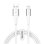 Cable USB-A a Lightning Accetel Cu2803 Nailon Flex 2.4A 1m Blanco