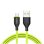 Cable USB Accetel Cu1706 Micro USB 2.1A 1m TPE Negro/Verde