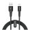 Cable USB-A a Lightning Accetel Cu2802 Nailon Flex 2.4A 1m Negro