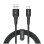 Cable USB Accetel Cu2806 USB-A a USB-C 1m Nailon Flex 3.0A Negro