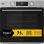 Horno eléctrico Whirlpool OMSK58HU1SX 71 litros Negro Inox con autolimpieza hidrolítica
