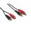 Audiokabel Alcasa AS-2CV2 2 x RCA Stecker auf 2 x RCA Buchse 1,5 m schwarz