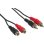 Audiokabel Alcasa AS-2CV2 2 x RCA Stecker auf 2 x RCA Buchse 1,5 m schwarz