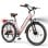 Bicicleta eléctrica Eskute C100 Plus 250 W 36 V 13 Ah rosa