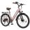 Bicicleta eléctrica Eskute C100 Plus 250 W 36 V 13 Ah rosa