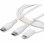 Câble StarTech 1M-U2-LNTC-CABLE USB-C vers USB-C avec Adaptateur Lightning 1 m Blanc