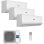 Aire Acondicionado Split 3x1 Haier TIDE R 25+25+35 2.752 Frigorías Bomba de Calor WiFi Mando