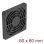 Grille de ventilateur Delock 67310 avec filtre amovible ABS 60 mm Noir