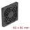 Grille de ventilateur Delock 67310 avec filtre amovible ABS 60 mm Noir
