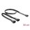 Cable de alimentación interna Delock 84543 PWM 4 pines a 2 x 4 pines 0,5 m negro