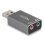 Tarjeta de sonido externa Delock 66633 USB-A a 2 x 3,5 mm aluminio gris