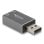 Tarjeta de sonido externa Delock 66633 USB-A a 2 x 3,5 mm aluminio gris
