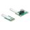 Adaptateur Delock 64345 Mini PCI Express PCIe x1 USB 2.0 Vert
