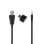 Auriculares Oniverse Meteor com fio USB-C e jack 3,5 mm Gaming LED Preto