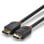 Cable DisplayPort Lindy 36522 3 m 2.1 80 Gbps noir connecteurs mâle-mâle
