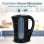 Bouilloire Emerio WK-123483 1,7 L 2200 W Noir sans fil
