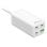 Cargador MediaRange MRMA124 100W GaN 3x USB-C 1x USB-A carga rápida blanco