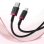 Cable Baseus P10377802U01-01 1m USB-C 60W Charge Rapide Noir Rouge