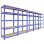 Estantería MonsterShop T-Rax Azul 5 Módulos 900x450x1800 mm Sin Tornillos