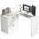Homcom Escritorio Reversible En Forma De L Con 2 Cajones Blanco