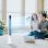 Homcom Ventilador De Torre On Control Remoto 3 Velocidades 3 Modos Blanco