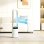 Homcom Ventilador De Torre Silencioso Con Luces Led De 4 Colores Blanco