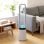 Homcom Ventilador De Torre Silencioso Con Luces Led De 4 Colores Blanco