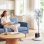 Homcom Ventilador Nebulizador 90w Oscilación De 70° 3 Velocidades Blanco
