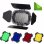 Accessoire Godox BD-07 Kit Filtres Couleurs Noir Bleu Vert Rouge Jaune AD200
