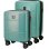 Tandem Set 2 Maletas Expandible Palma 16" 20" Abs Ruedas Dobles 360º Verde Ópalo