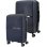 Tandem Set 2 Maletas Teide Pp Expandible Cabina 41l Mediana 76l Azul Marino Ruedas 360