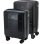 Tandem Set 2 Maletas Cabina Expandibles Abs 16" 30l Y 20" 41l Ruedas Dobles 360º Negro