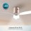 Ventilateur de plafond Cecotec 52 pouces LED télécommande 6 vitesses