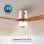 Deckenventilator Cecotec EnergySilence Aero 5600 Classic Gold&Darkwood 52" DC 40W LED