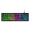 Teclado Wozinsky WKG-200 completo de membrana LED RGB USB com fio preto