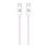 Cable USB-C a USB-C CELLY 1,5 m tejido trenzado rosa y blanco